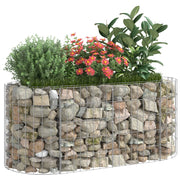 Jardinera de gaviones de hierro galvanizado 120x50x50 cm v9716 - Vetonek