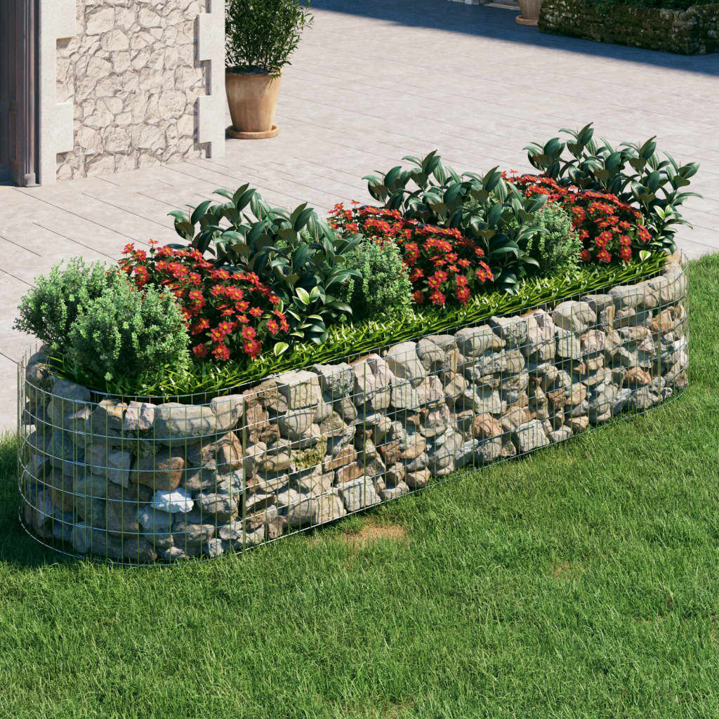 Vetonek jardinera de gaviones de hierro galvanizado 300x100x50 cm