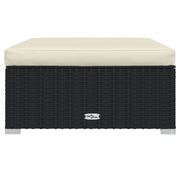 Set de muebles de jardín 9 pzas y cojines ratán sintético negro v5670 Vetonek