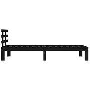 Estructura de cama sin colchón madera maciza negro 100x200 cm - Vetonek