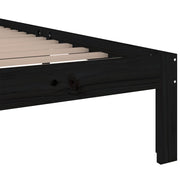 Estructura de cama sin colchón madera maciza negro 100x200 cm - Vetonek