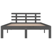 Estructura de cama sin colchón madera maciza gris 200x200 cm v7215 - Vetonek