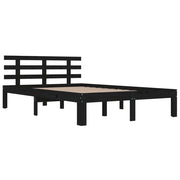 Estructura de cama sin colchón madera maciza negro 200x200 cm v7239 - Vetonek