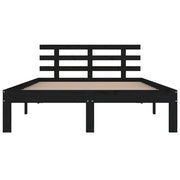 Estructura de cama sin colchón madera maciza negro 200x200 cm v7239 - Vetonek