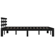 Estructura de cama sin colchón madera maciza negro 200x200 cm v7239 - Vetonek