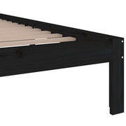 Estructura de cama sin colchón madera maciza negro 200x200 cm v7239 - Vetonek