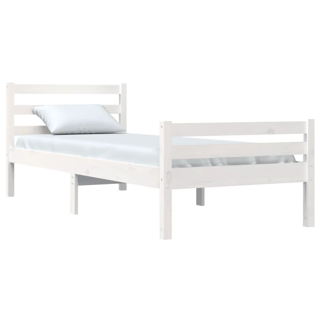 Estructura cama individual sin colchón madera blanco 90x190 cm