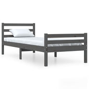 Vetonek Estructura de cama sin colchón madera maciza gris 100x200 cm