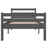 Estructura de cama sin colchón madera maciza gris 100x200 cm - Vetonek