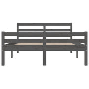 Estructura de cama sin colchón madera maciza gris 120x200 cm v7611 - Vetonek