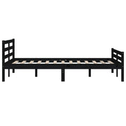 Estructura de cama sin colchón madera maciza negro 120x200 cm - Vetonek