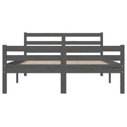 Estructura de cama sin colchón madera maciza gris 160x200 cm v7765 - Vetonek