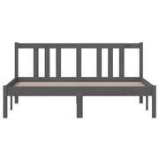 Estructura de cama sin colchón madera maciza gris 140x190 cm v8113 - Vetonek