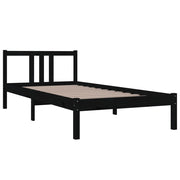 Estructura de cama sin colchón madera maciza negro 90x200 cm - Vetonek