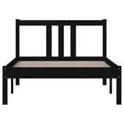 Estructura de cama sin colchón madera maciza negro 90x200 cm - Vetonek