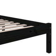 Estructura de cama sin colchón madera maciza negro 90x200 cm - Vetonek