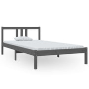 Vetonek Estructura de cama sin colchón madera maciza gris 100x200 cm