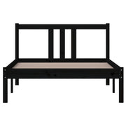 Estructura de cama sin colchón madera maciza negro 100x200 cm v8236 - Vetonek