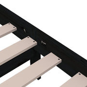 Estructura de cama sin colchón madera maciza negro 100x200 cm v8236 - Vetonek