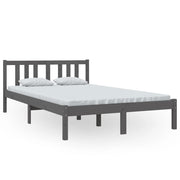 Vetonek Estructura de cama sin colchón madera maciza gris 120x200 cm