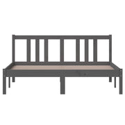 Estructura de cama sin colchón madera maciza gris 140x200 cm v8311 - Vetonek