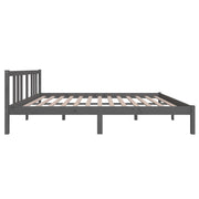 Estructura de cama sin colchón madera maciza gris 140x200 cm v8311 - Vetonek