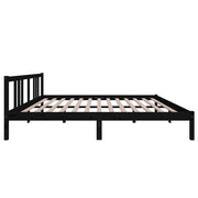 Estructura de cama sin colchón madera maciza negro 160x200 cm - Vetonek