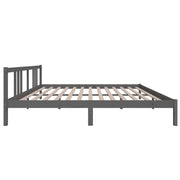 Estructura de cama sin colchón madera maciza gris 180x200 cm v8465 - Vetonek
