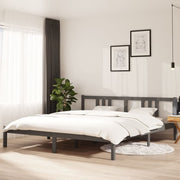Estructura de cama sin colchón madera maciza gris 180x200 cm v8465 Vetonek