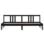 Estructura de cama sin colchón madera maciza negro 200x200 cm v8533 - Vetonek