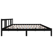 Estructura de cama sin colchón madera maciza negro 200x200 cm v8533 - Vetonek