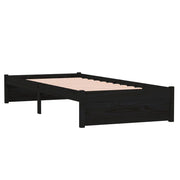 Estructura de cama sin colchón madera maciza negro 75x190 cm - Vetonek