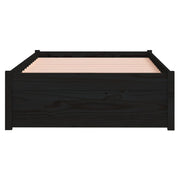 Estructura de cama sin colchón madera maciza negro 75x190 cm - Vetonek