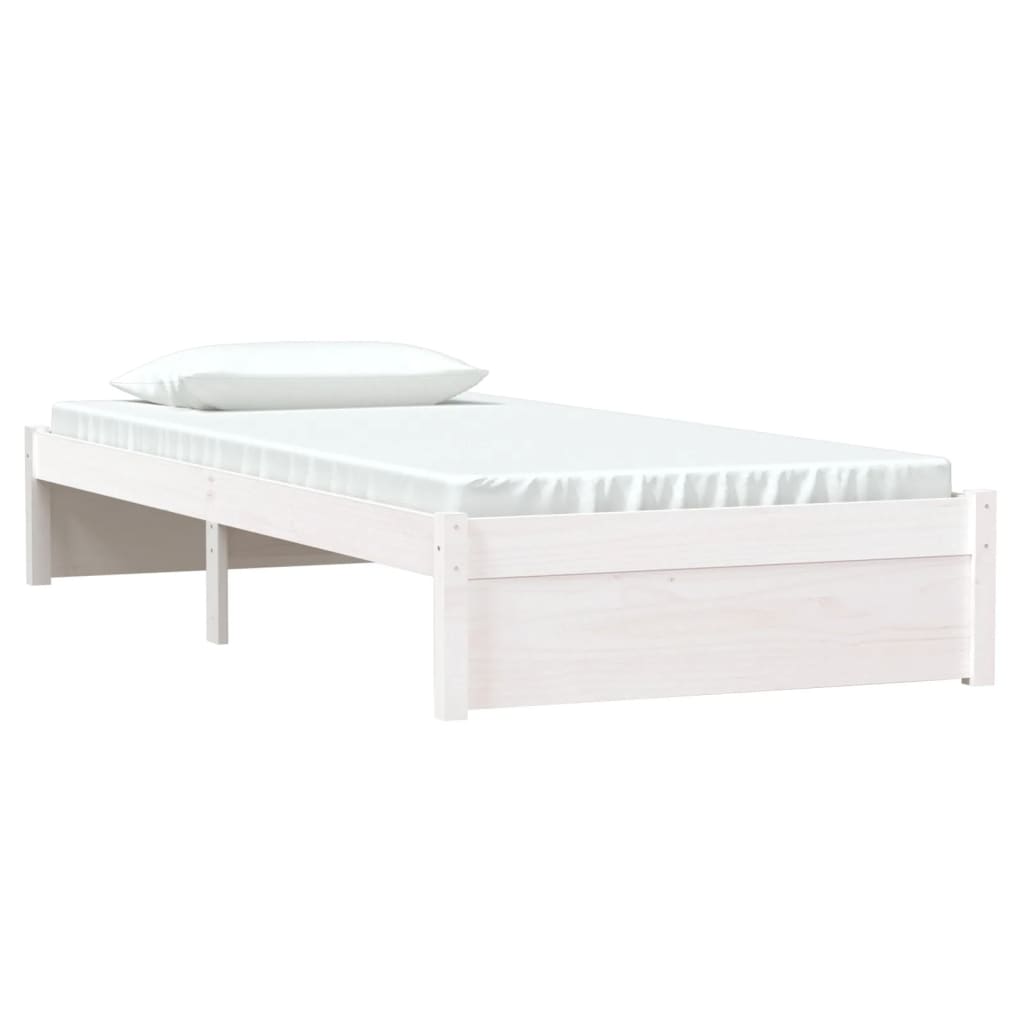 Estructura cama individual sin colchón madera blanco 90x190 cm