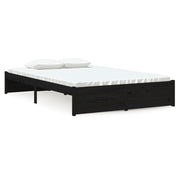 Estructura de cama sin colchón madera maciza negro 120x190 cm - Vetonek