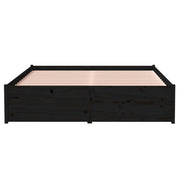 Estructura de cama sin colchón madera maciza negro 120x190 cm - Vetonek