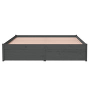 Estructura de cama sin colchón madera maciza gris 140x200 cm v8960 - Vetonek