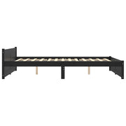 Estructura de cama sin colchón madera maciza negro 140x190 cm v9738 - Vetonek