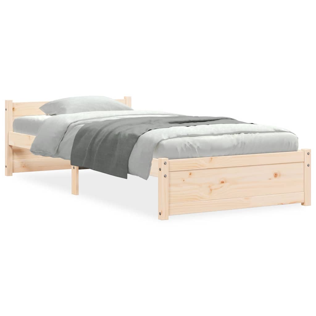 Estructura de cama sin colchón madera maciza 100x200 cm V9790 Vetonek