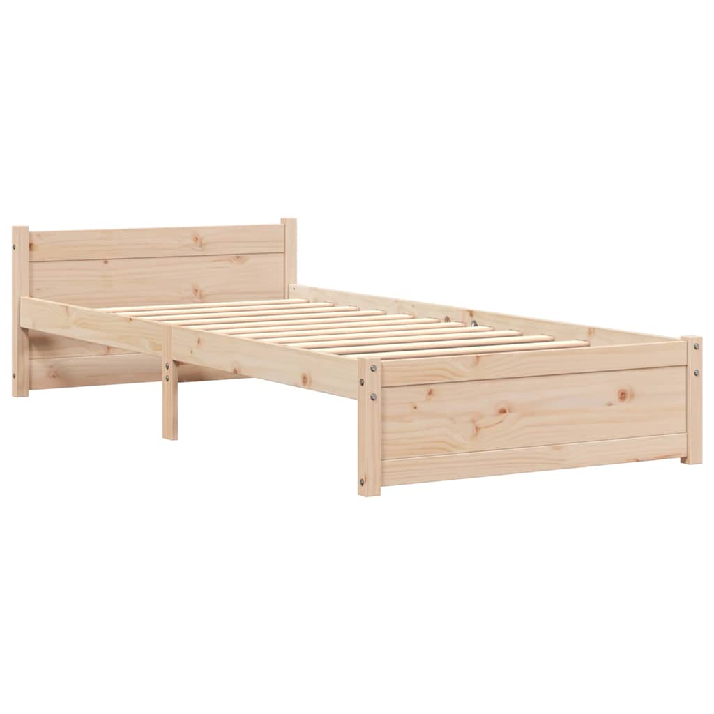 Estructura de cama sin colchón madera maciza 100x200 cm V9790 Vetonek