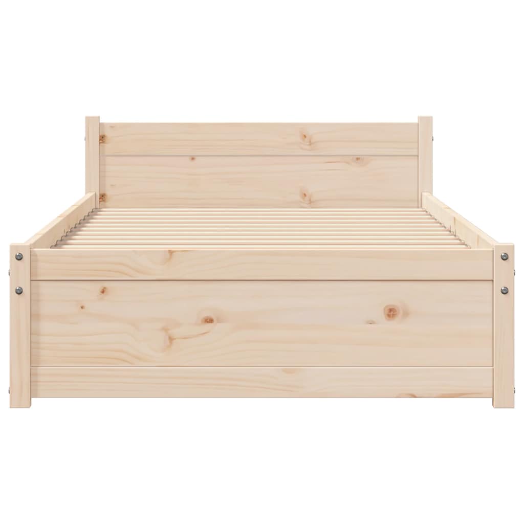 Estructura de cama sin colchón madera maciza 100x200 cm V9790 Vetonek