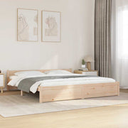 Estructura de cama sin colchón madera maciza 200x200 cm V0099 Vetonek
