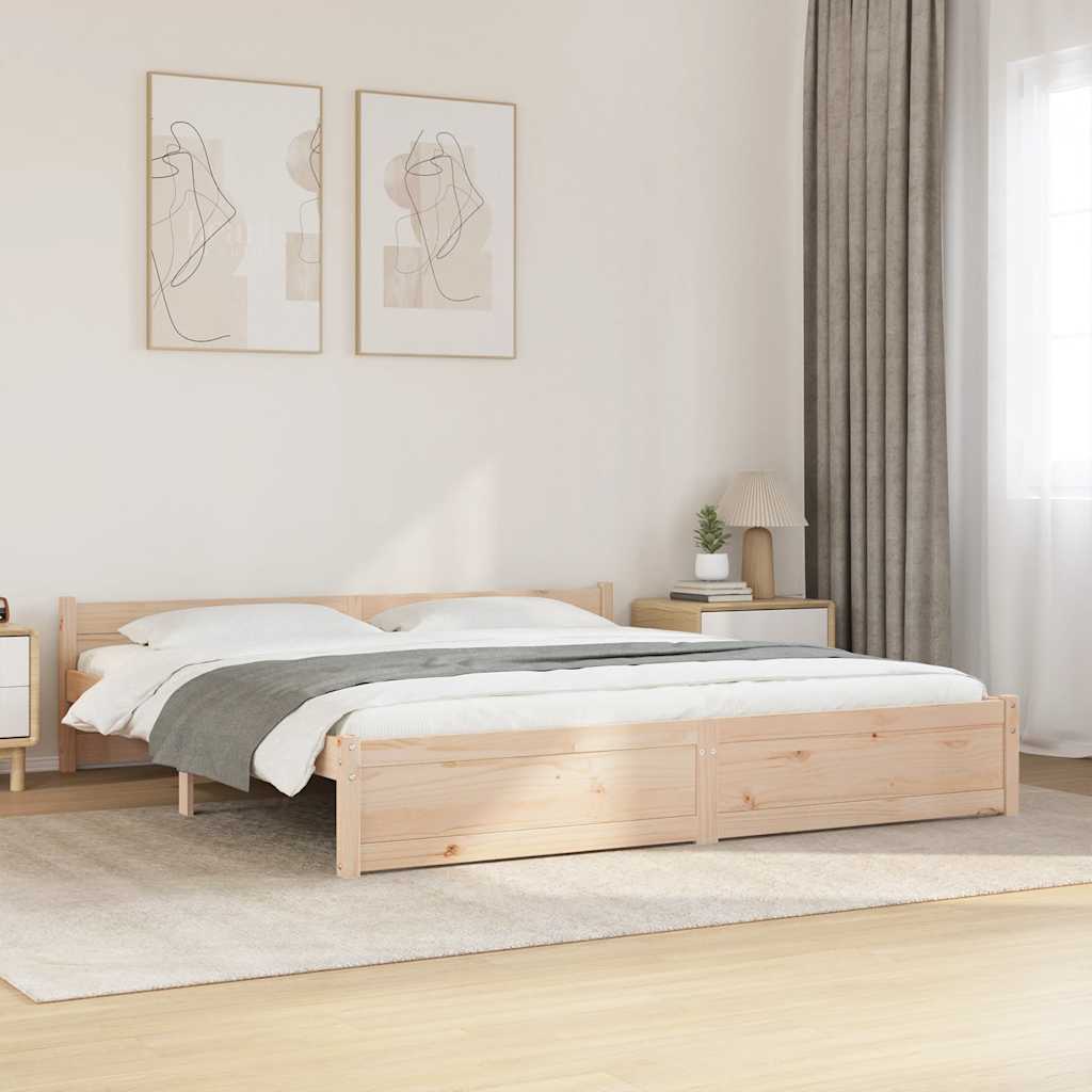 Estructura de cama sin colchón madera maciza 200x200 cm V0099 Vetonek