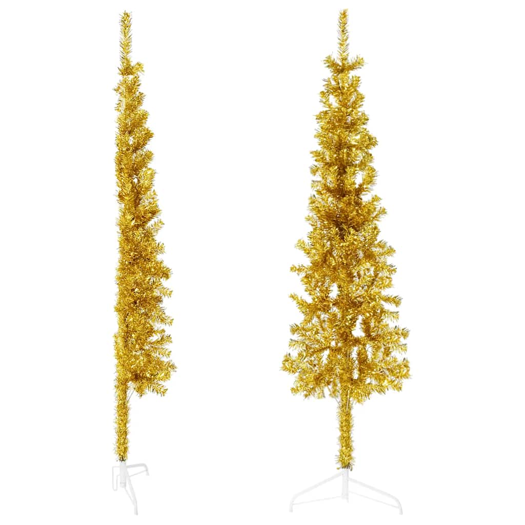 Half artificial Christmas tree with 150 cm gold support