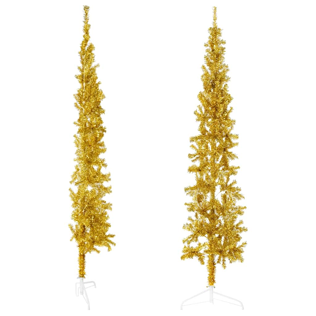 Half artificial Christmas tree with 180 cm gold support