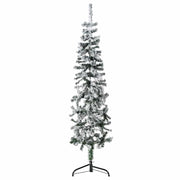 Mitad árbol navidad artificial delgado con nieve 150 cm v1089 Vetonek