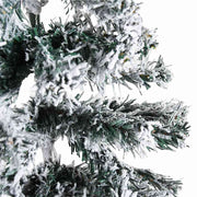 Mitad árbol navidad artificial delgado con nieve 150 cm v1089 - Vetonek