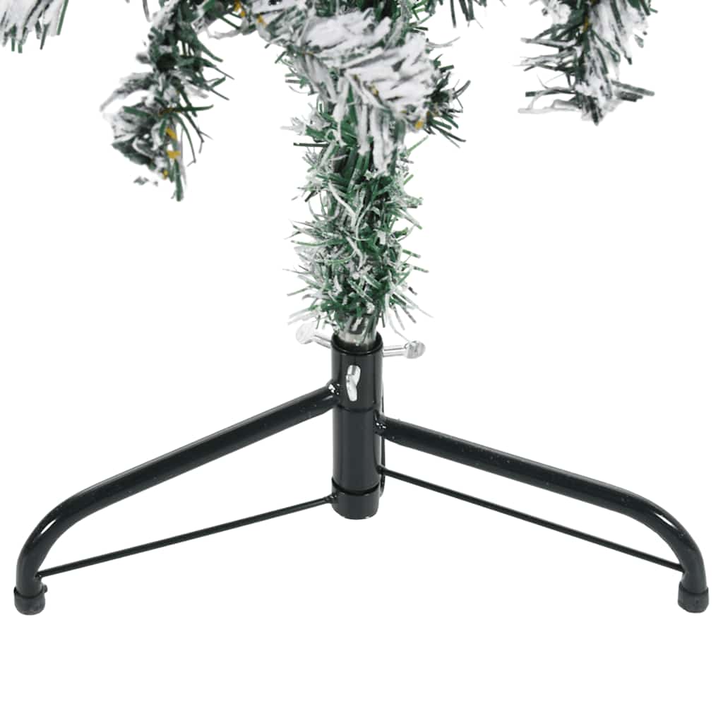 Mitad árbol navidad artificial delgado con nieve 150 cm v1089 - Vetonek