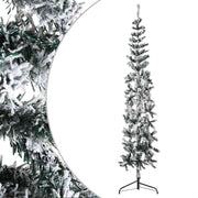 Mitad árbol navidad artificial delgado con nieve 180 cm v1096 Vetonek