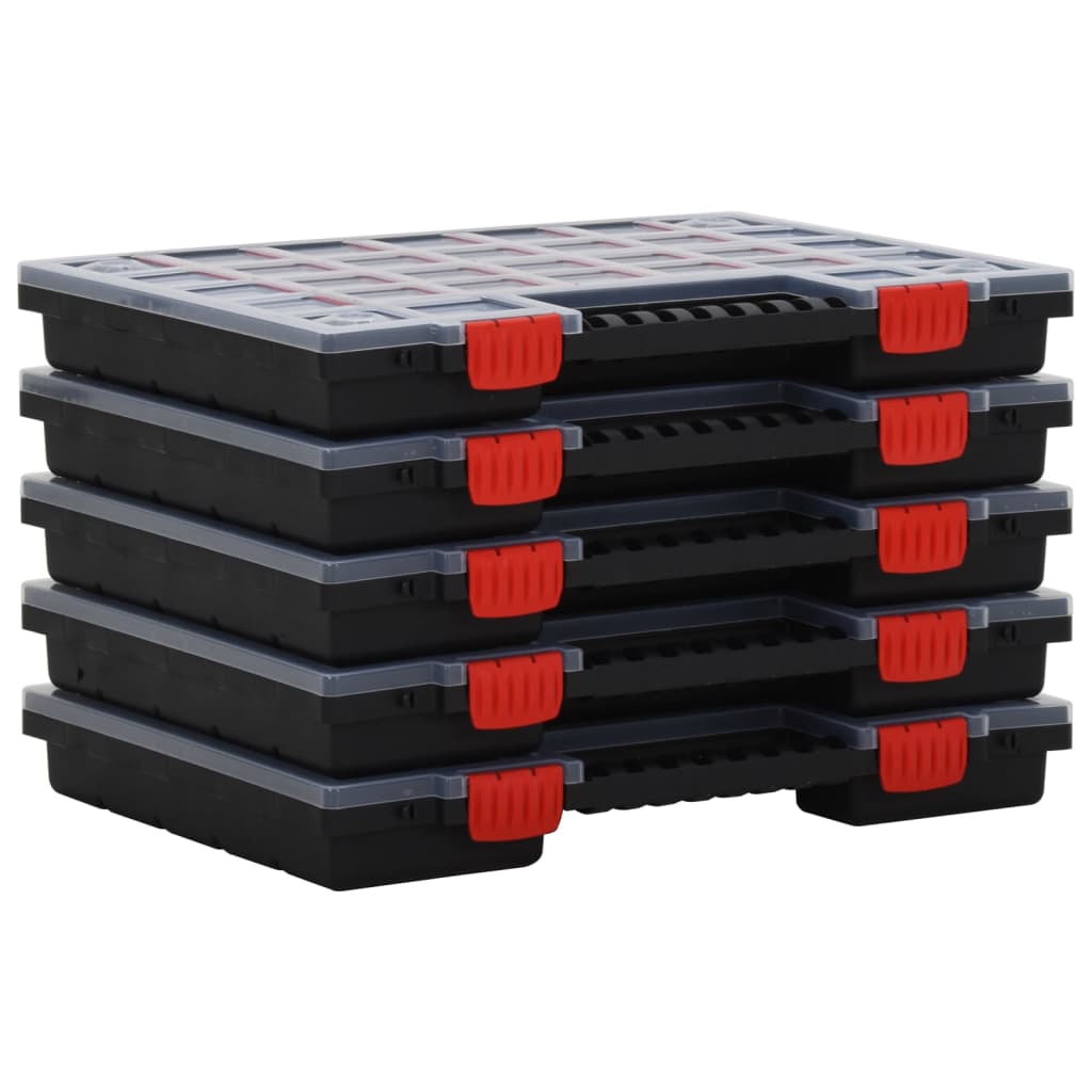 Vetonek Cajas de accesorios 5 unidades polipropileno 40x30x5 cm